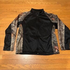 Huntworth Oak Tree Evo Mid Weight Full Zip Black And Camo Jacket Mens Lg